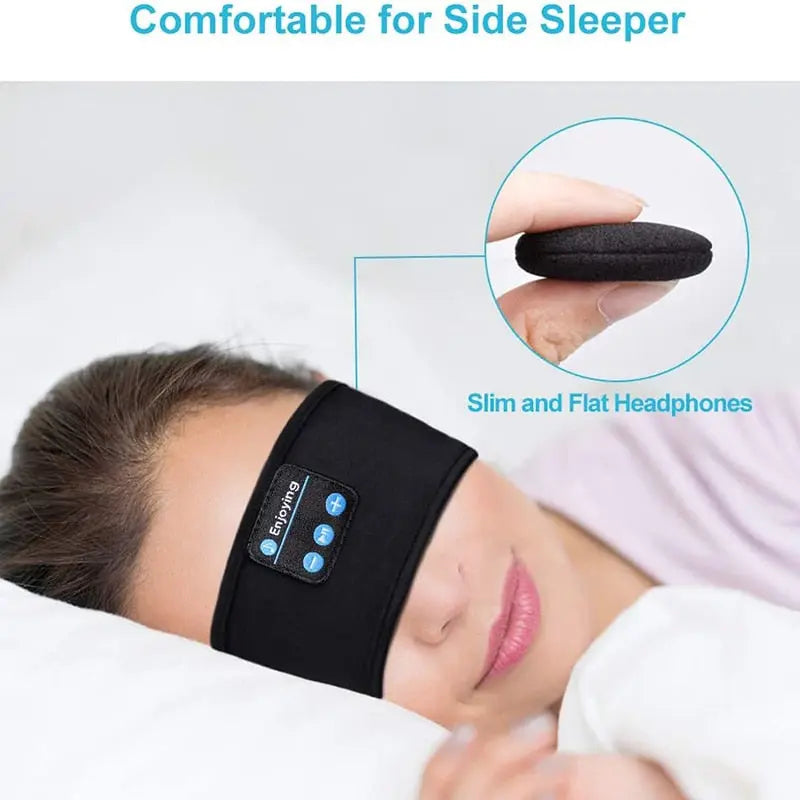 Sleeping Headphones Headband Music Ear Phones Eye Mask For Side Sleeper Garaz Box