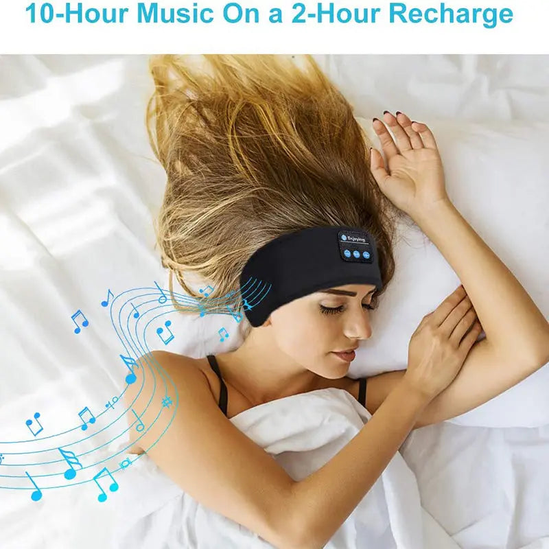 Sleeping Headphones Headband Music Ear Phones Eye Mask For Side Sleeper Garaz Box